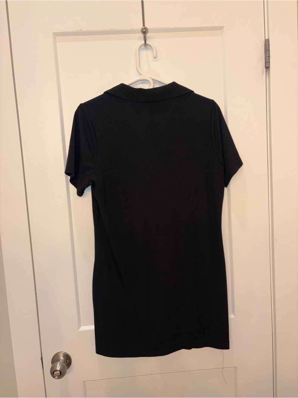 Lily Morgan casual Black Ribbed Polo dress - Picture 2 of 2